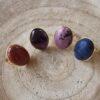 Bague pierre naturelle ajustable