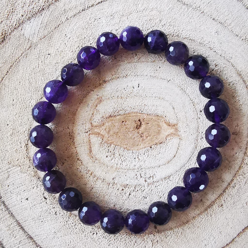 Bracelet 100% Améthyste Facettée