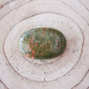 Pierre amulette Unakite ovale